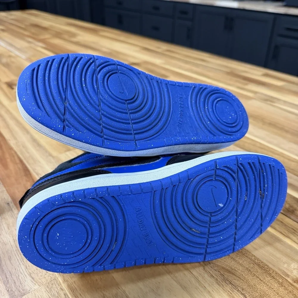 Nike Court Borough Mid 2 Shoes Youth 2.5Y Blue Basketball Sneakers CD7783-404